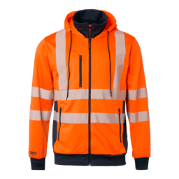Fluorescent orange/navy