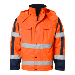 Fluorescent orange/navy