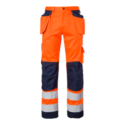 Fluorescent orange/navy