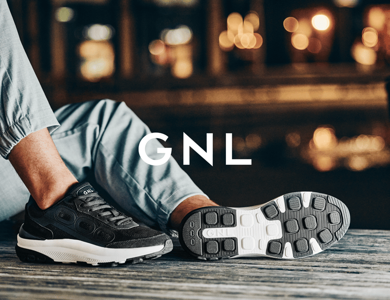 Laufschuhe von GNL – anklickbares Bild mit Logo.