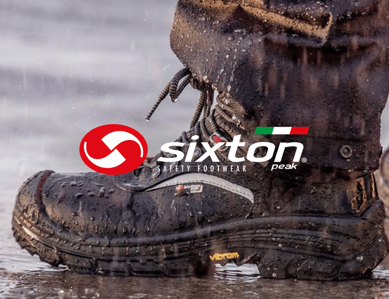 Sicherheitsschuhe von Sixton – anklickbares Bild mit Logo.