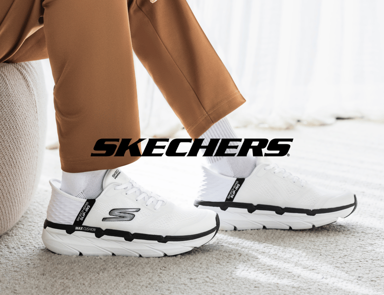 Funktions- und Arbeitsschuhe von Skechers – anklickbares Bild mit Logo
