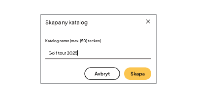 Bild på ruta där katalogen döps