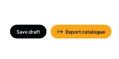 Image of two buttons with the text "Save" and "Export catalogue"