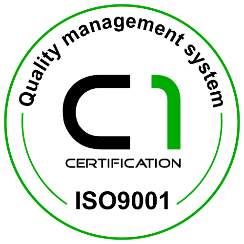 ISO 9001: Kvalitetsstyringssystem (KHS) logo.