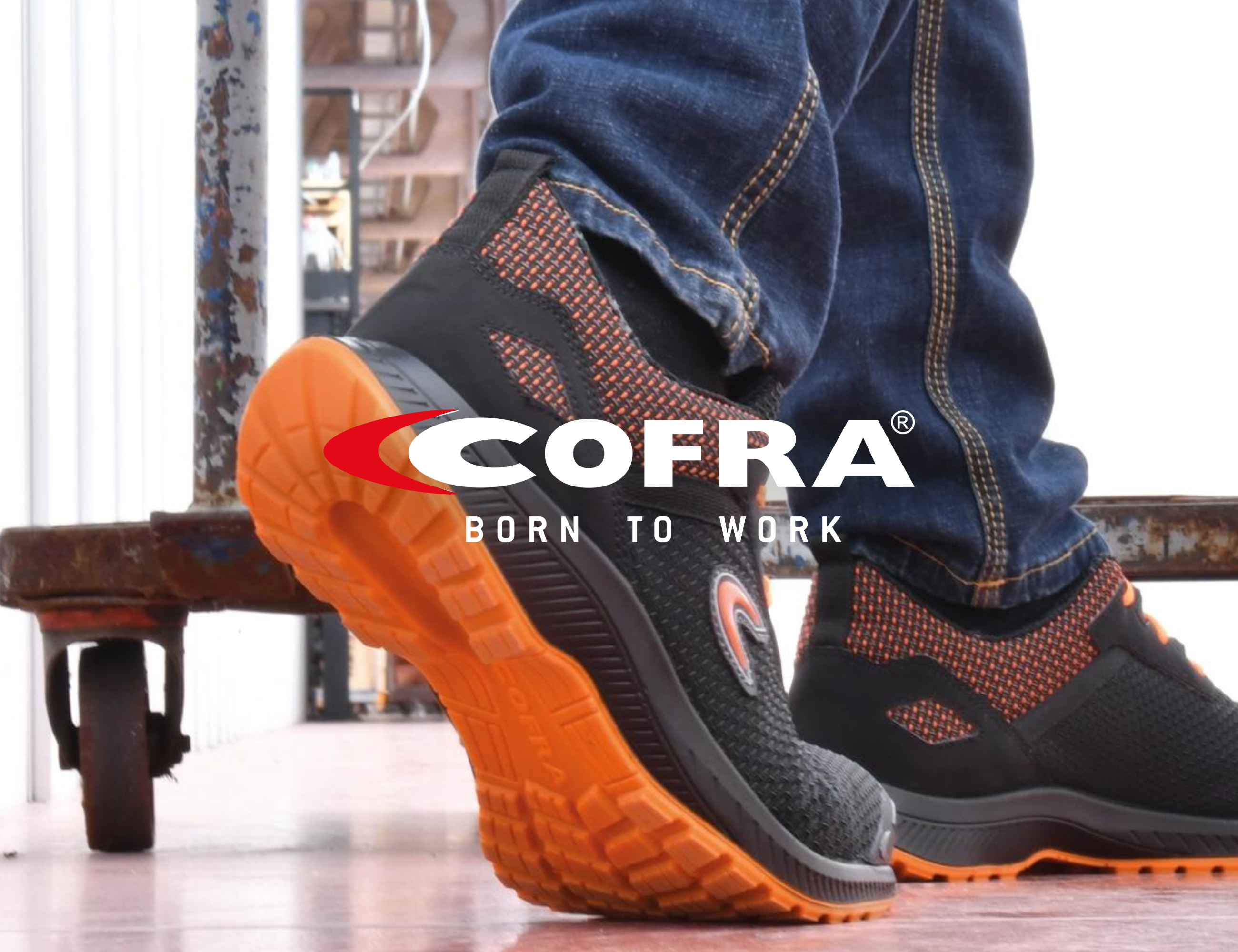 Skyddsskor från Cofra – klickbar bild med logotyp.