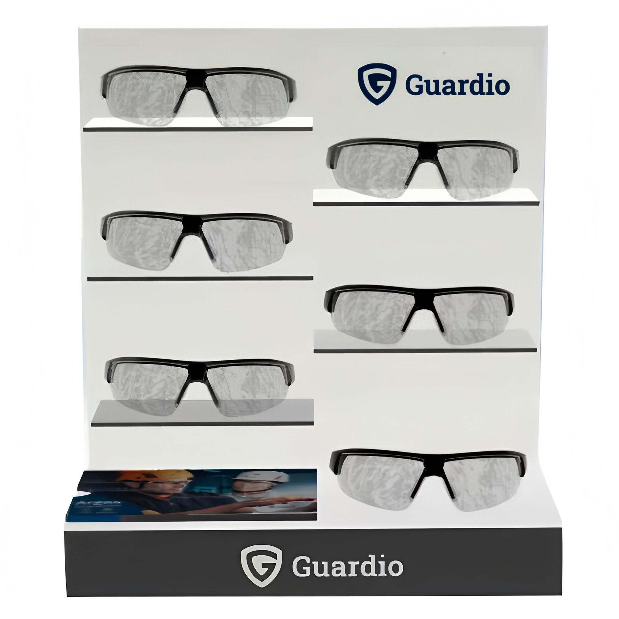 Showing image 2 of 2 product Guardio Glasses Display Point-of-sales White