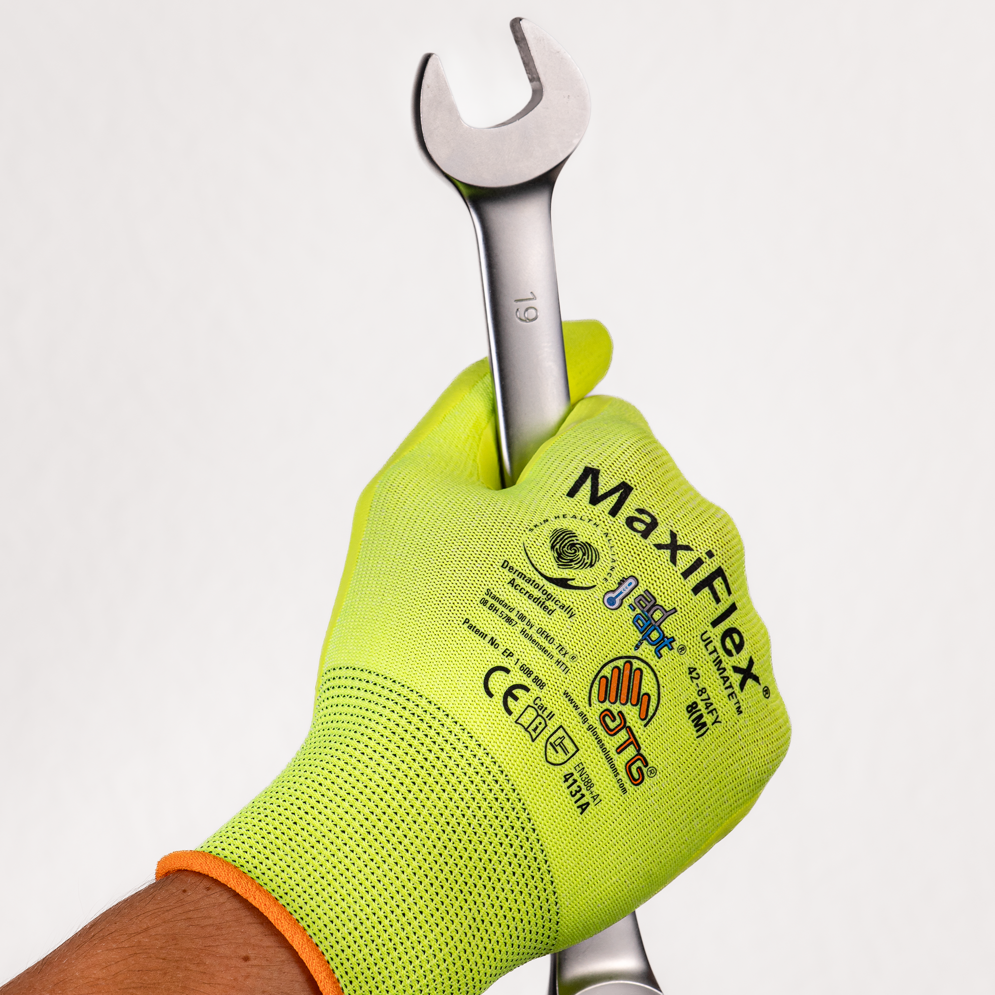 Viser billede 2 af 2 produkt MaxiFlex Ultimate FY Ad-Apt HT Gloves Yellow