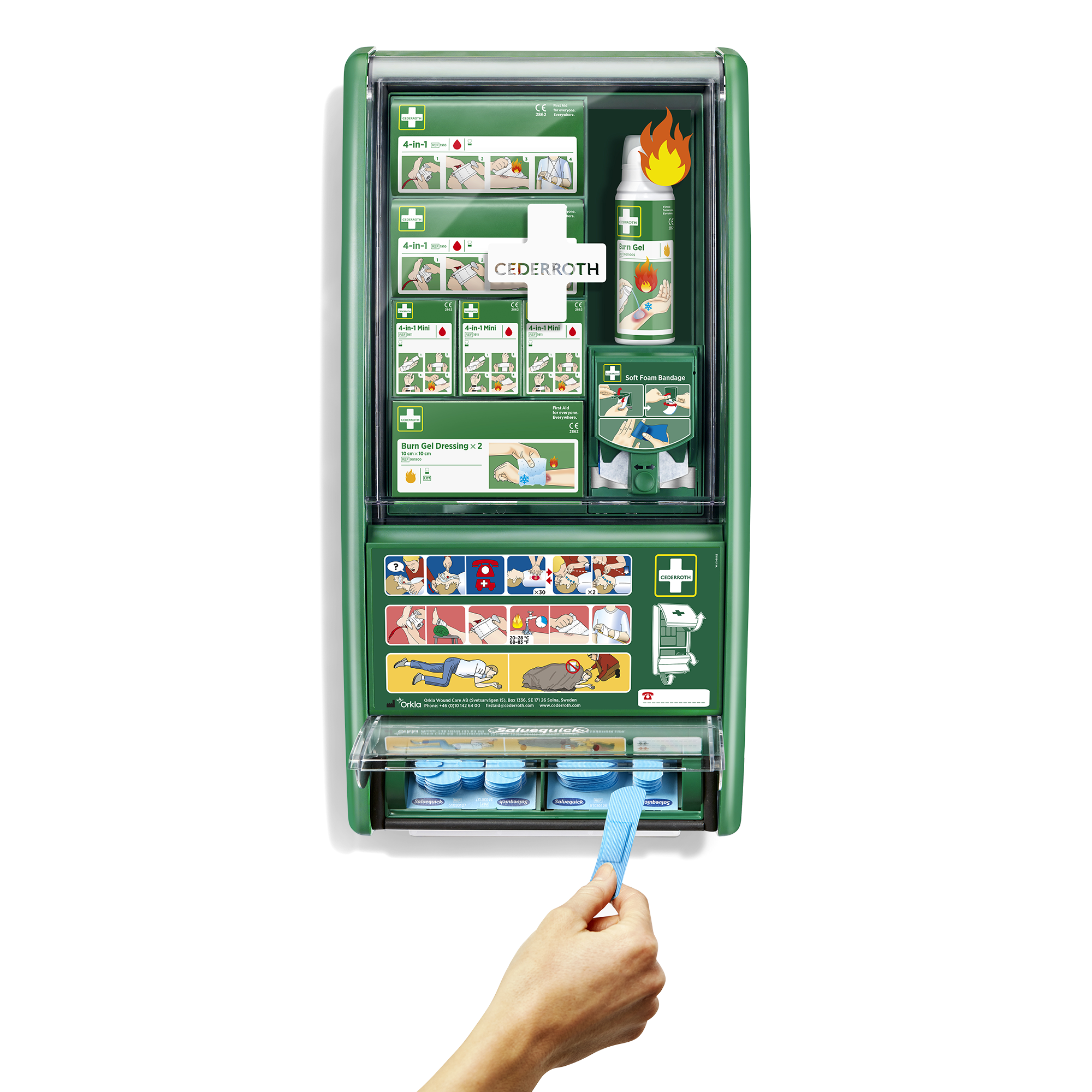 Showing image 2 of 9 product Detectable Plasters First Aid & Burn Station Blue