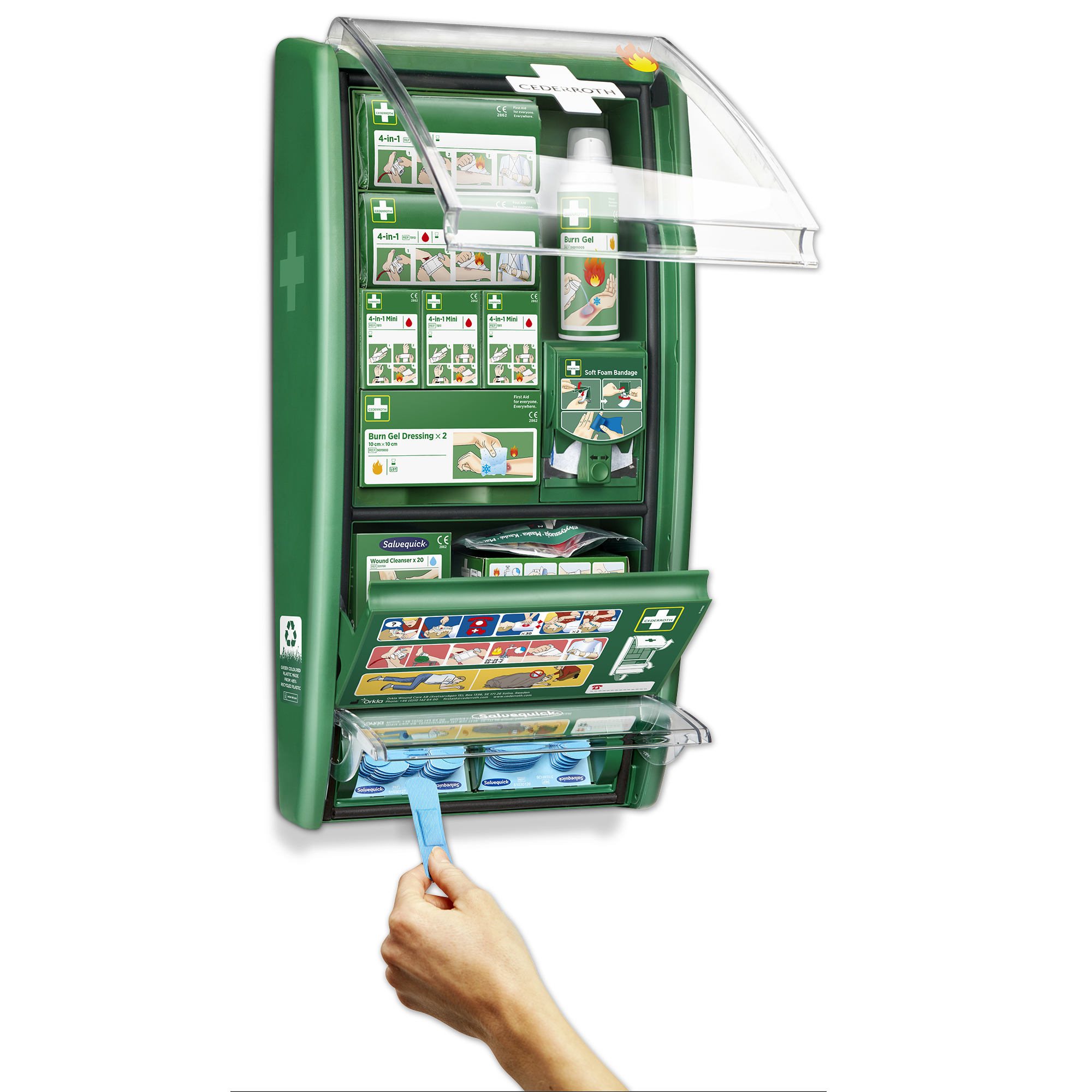 Showing image 5 of 9 product Detectable Plasters First Aid & Burn Station Blue