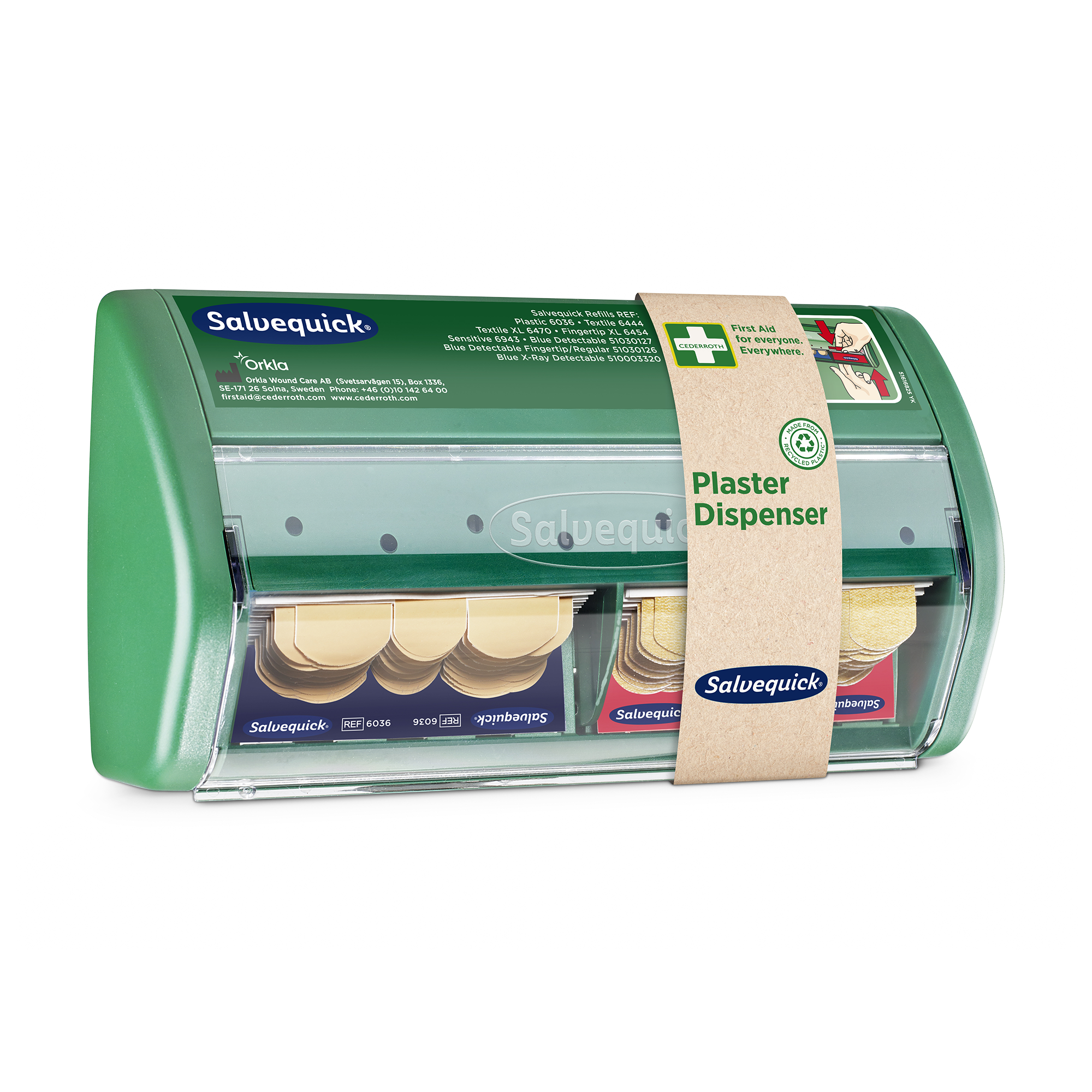 Showing image 2 of 3 product Plastic & Textile Plasters Dispenser Green