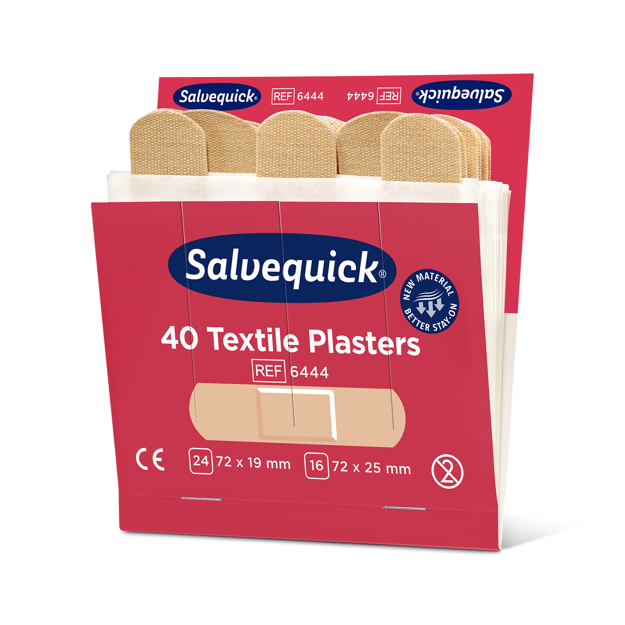 Showing image 3 of 3 product Textile Plasters 40 pcs 6 Refill Beige