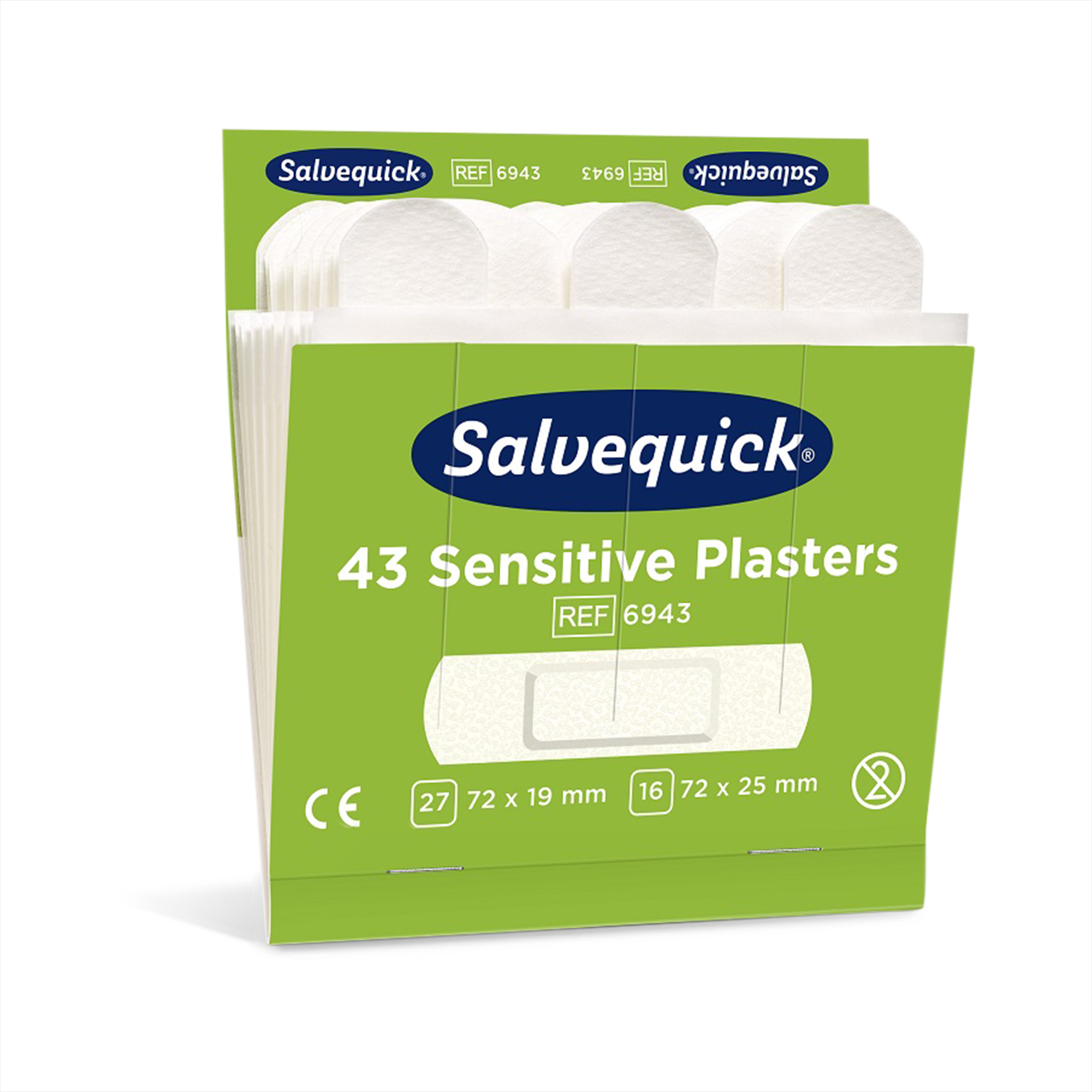 Showing image 2 of 3 product Sensitive Plasters 43 pcs 6 Refill White