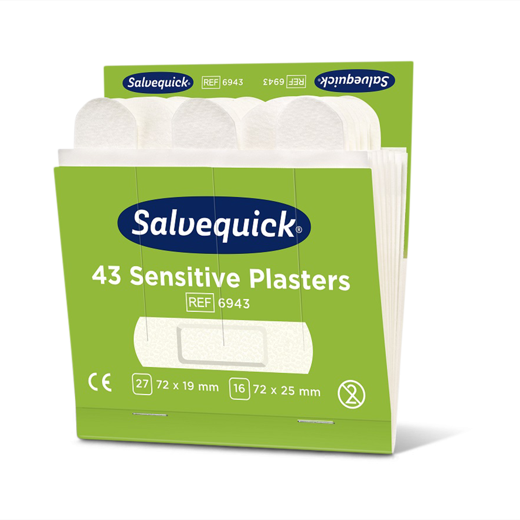 Showing image 3 of 3 product Sensitive Plasters 43 pcs 6 Refill White