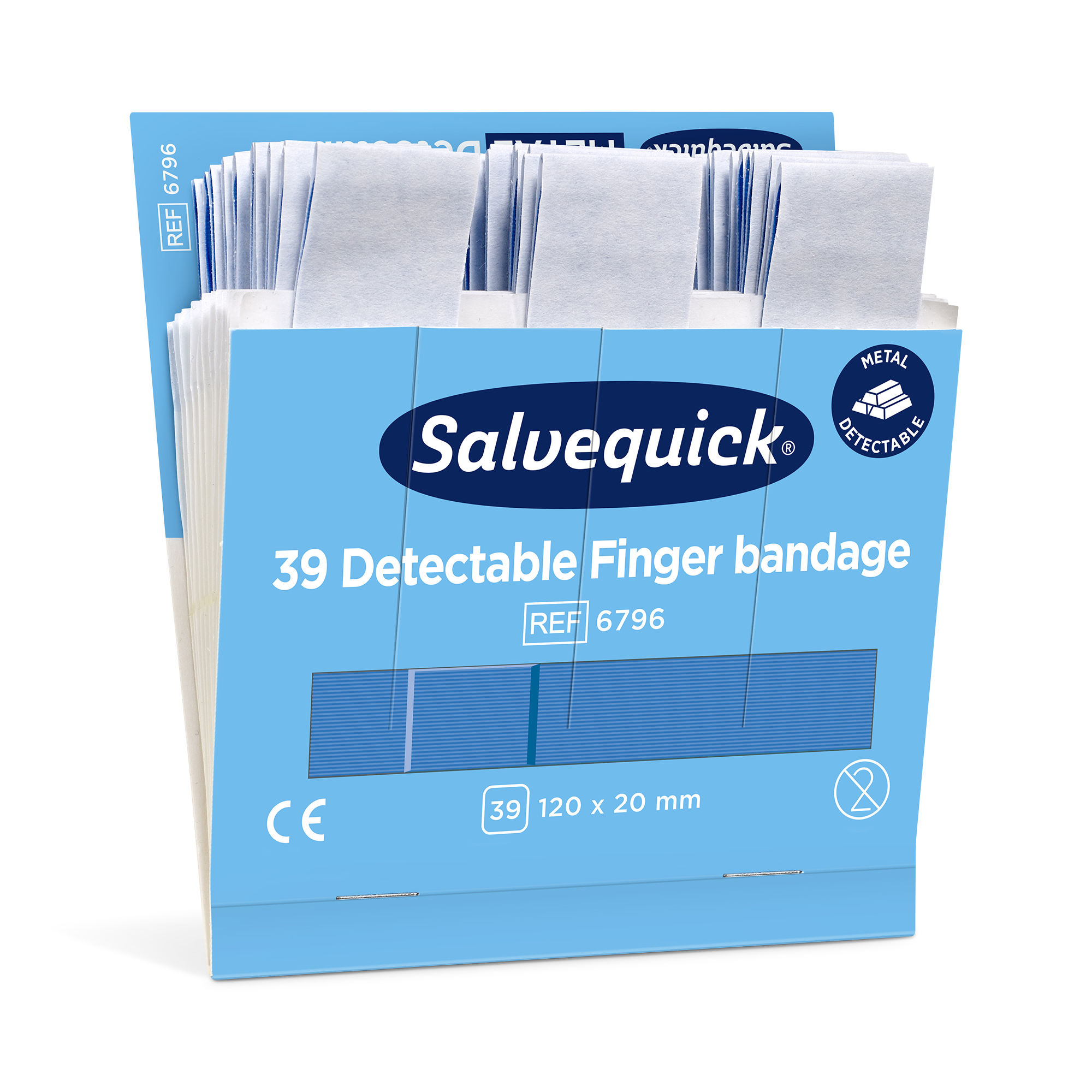 Showing image 3 of 3 product Detectable Finger Bandage 6 Refill Blue
