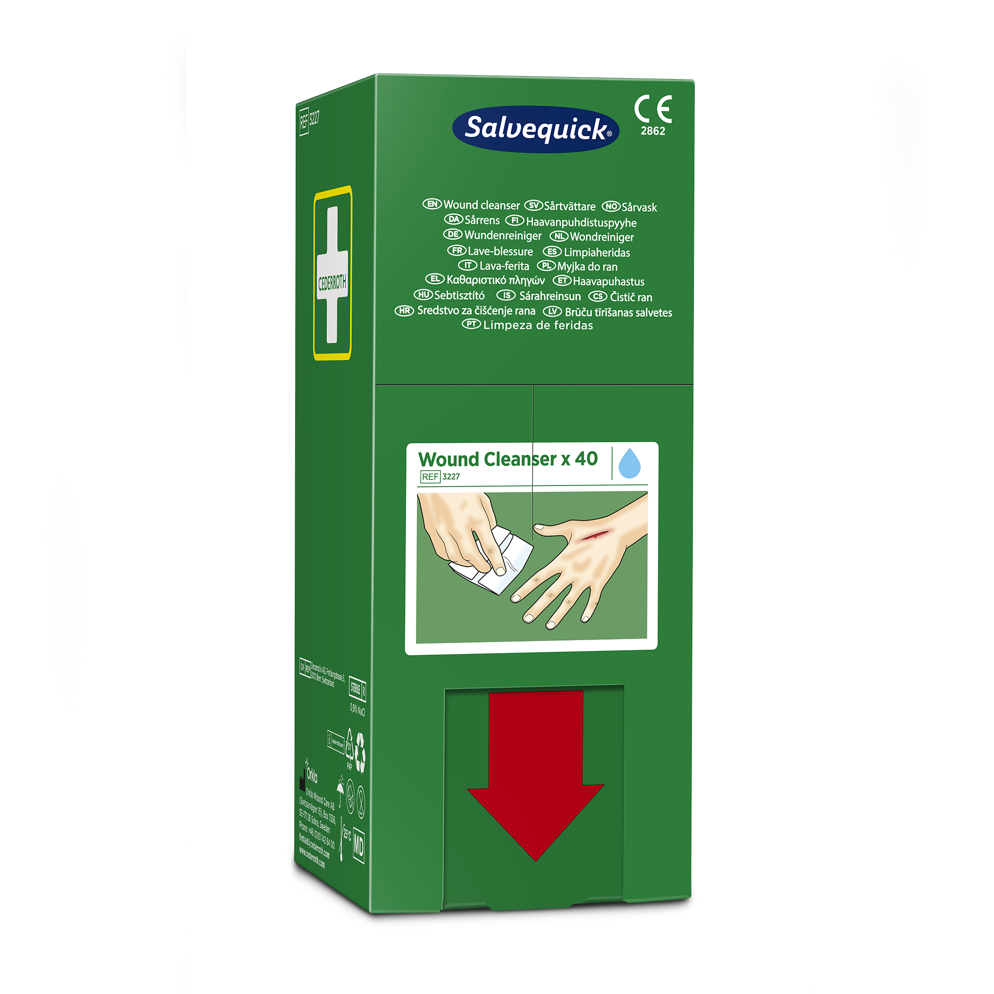 Showing image 2 of 4 product Wound Cleanser 40 pcs Refill Green