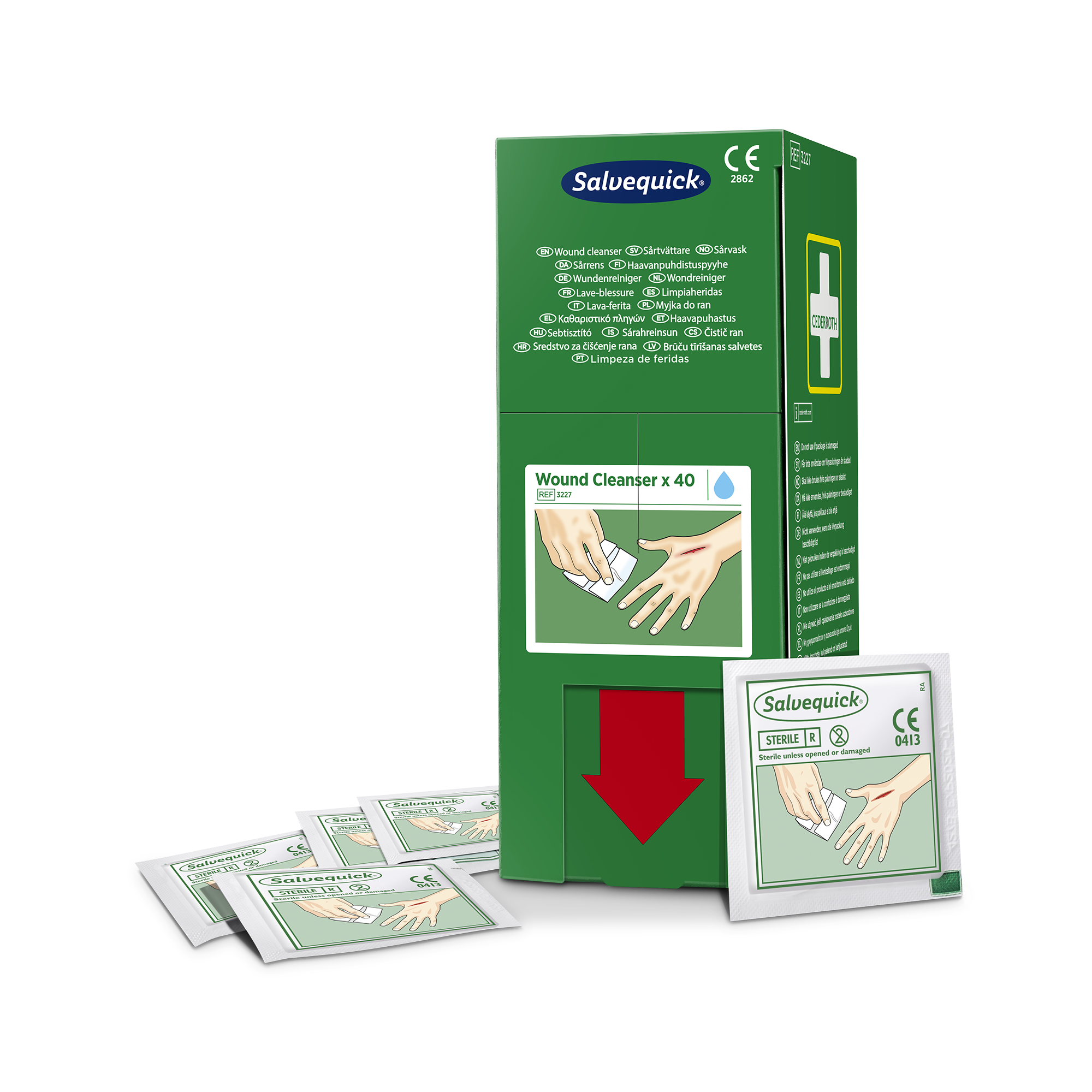 Showing image 4 of 4 product Wound Cleanser 40 pcs Refill Green