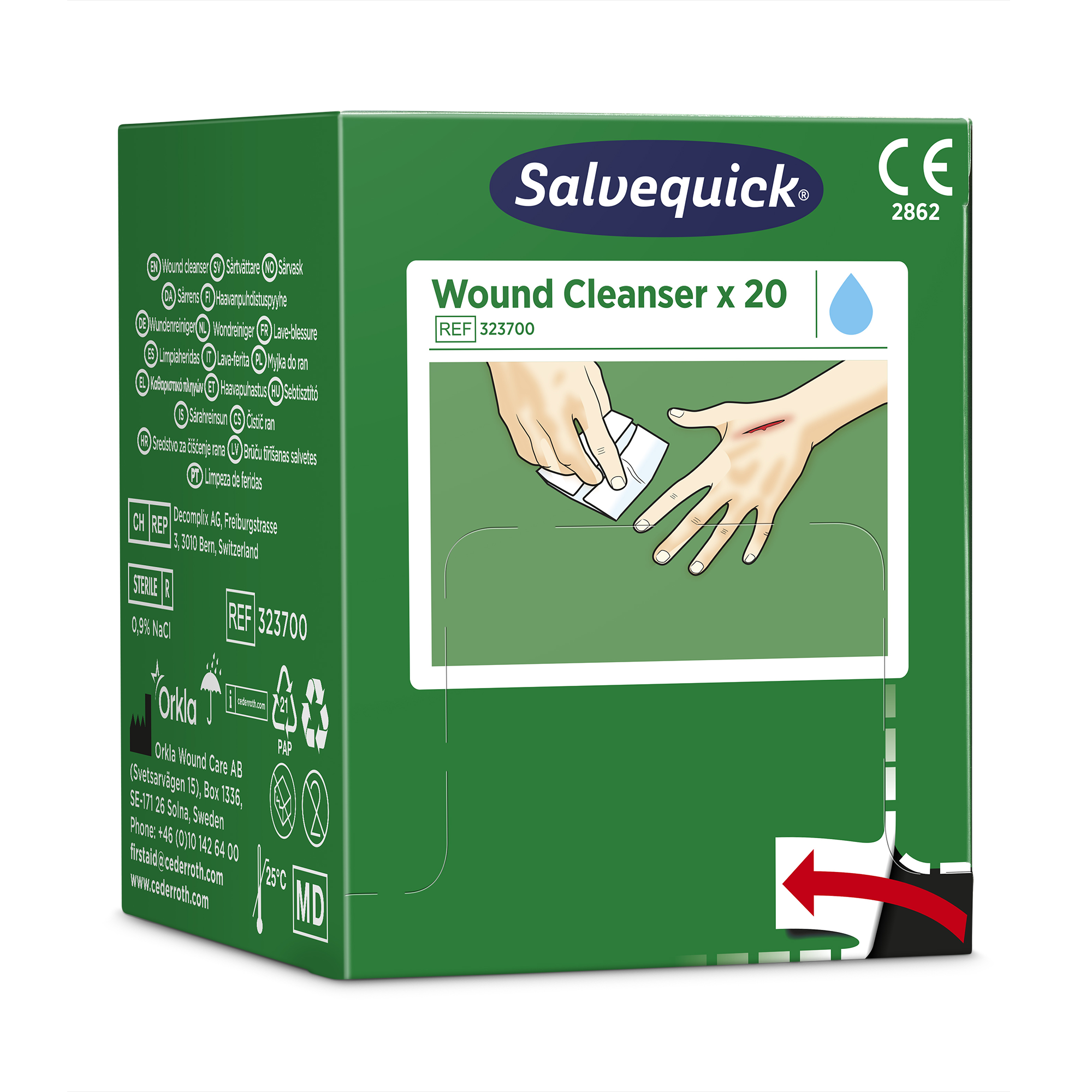 Showing image 2 of 4 product Wound Cleanser 20 pcs Refill Green