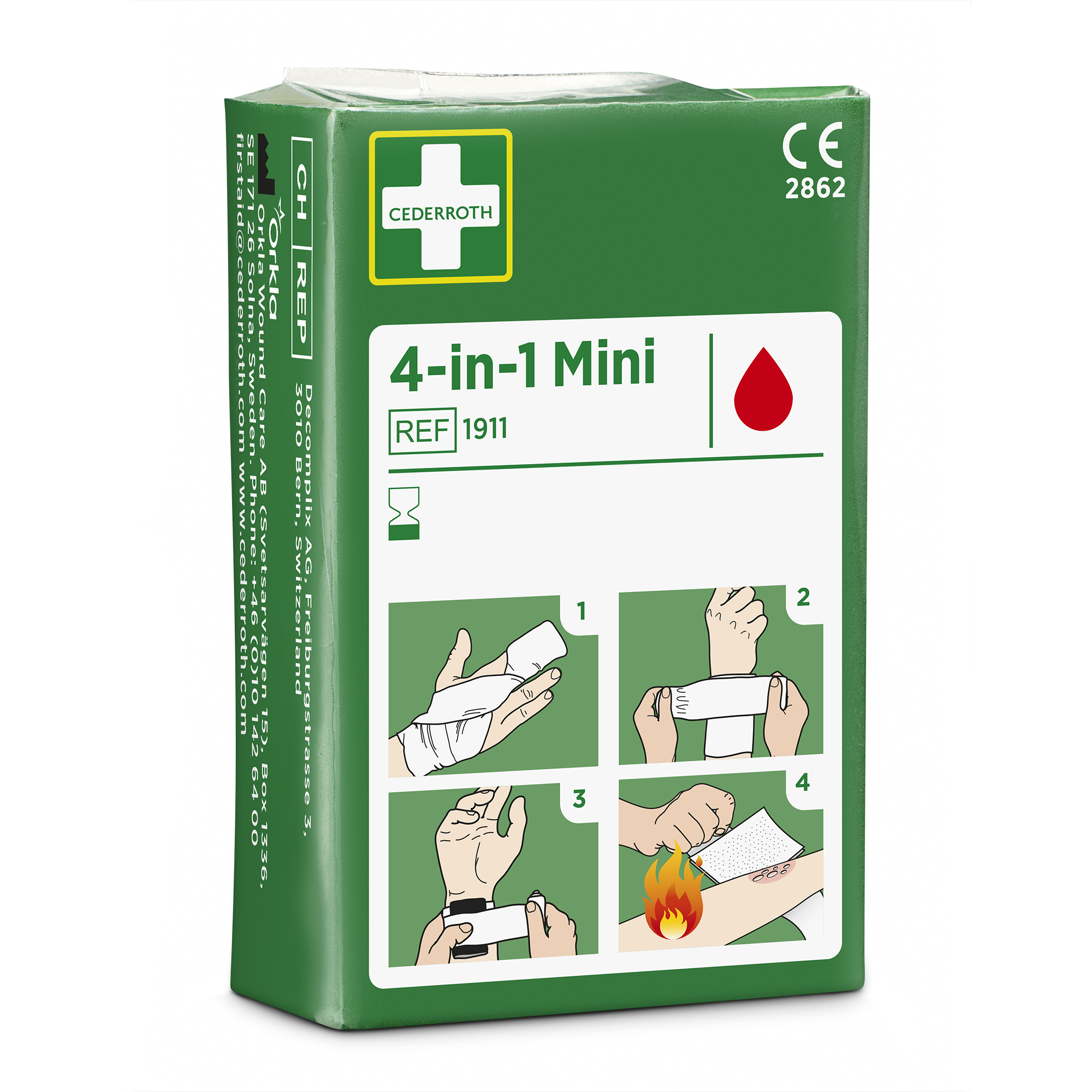 Showing image 2 of 3 product 4-IN-1 Mini Bloodstopper Refill Green