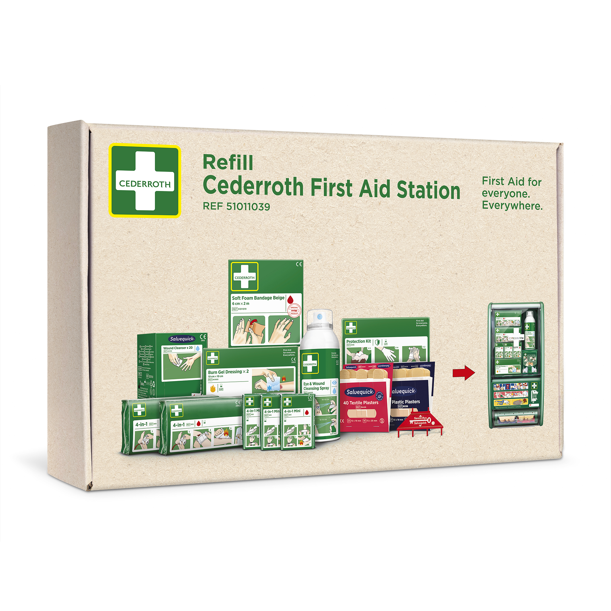 Showing image 3 of 4 product First Aid Station Refill Green