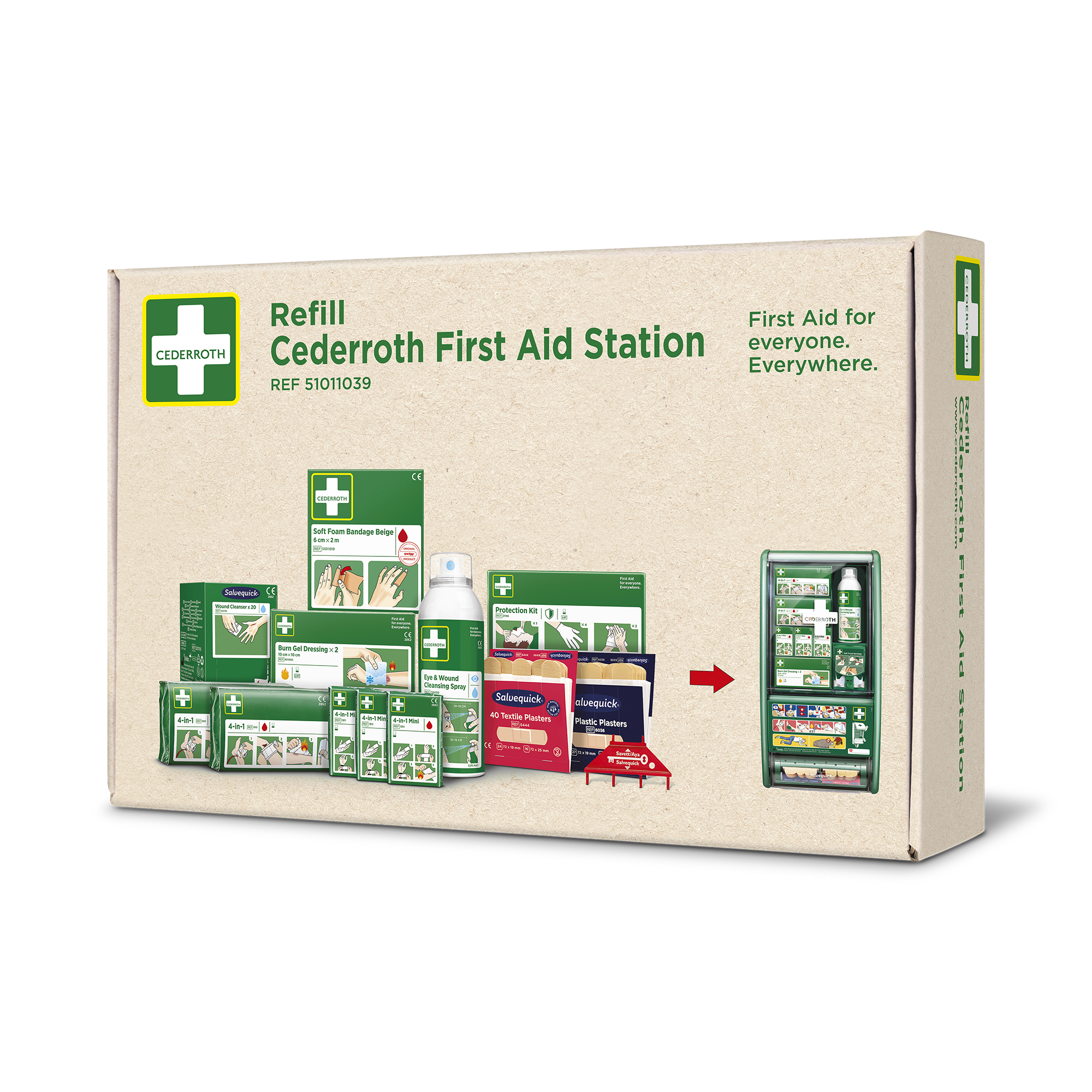 Showing image 4 of 4 product First Aid Station Refill Green