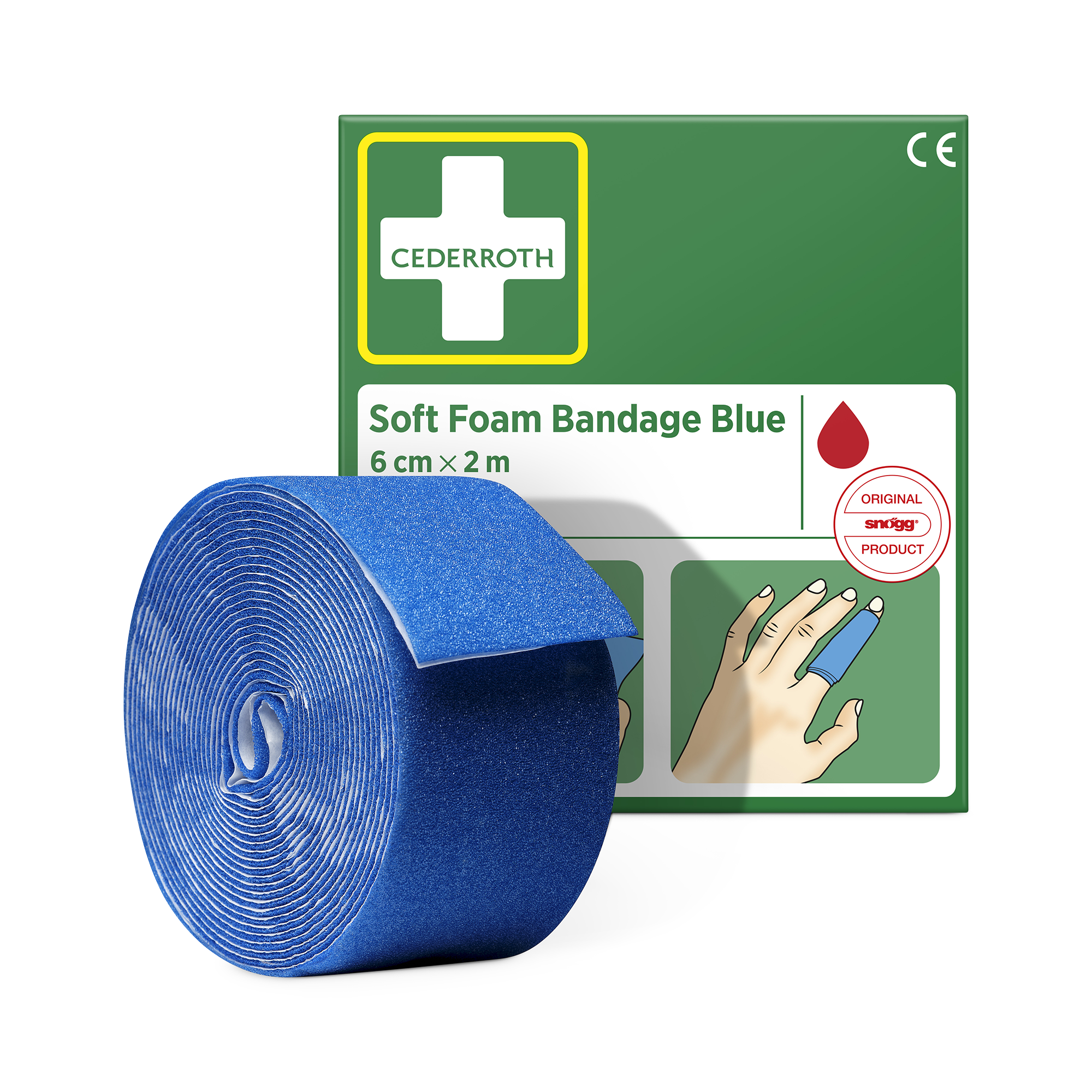 Showing image 4 of 4 product Food Handling Soft Foam Bandage Blue