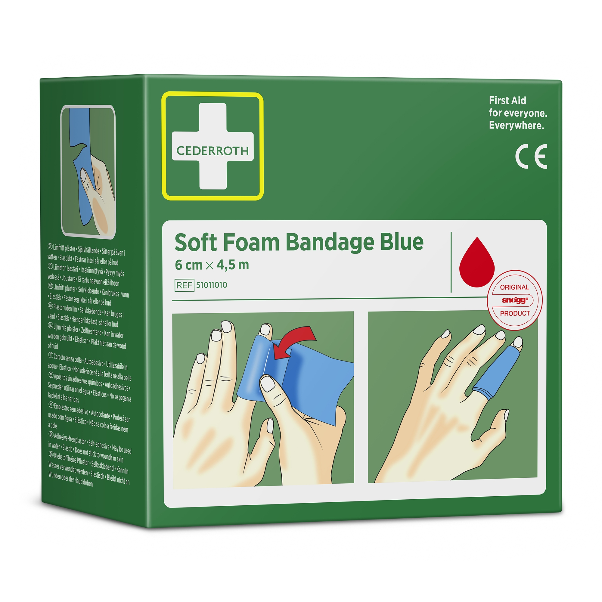 Showing image 2 of 4 product Food Handling Soft Foam Bandage Blue