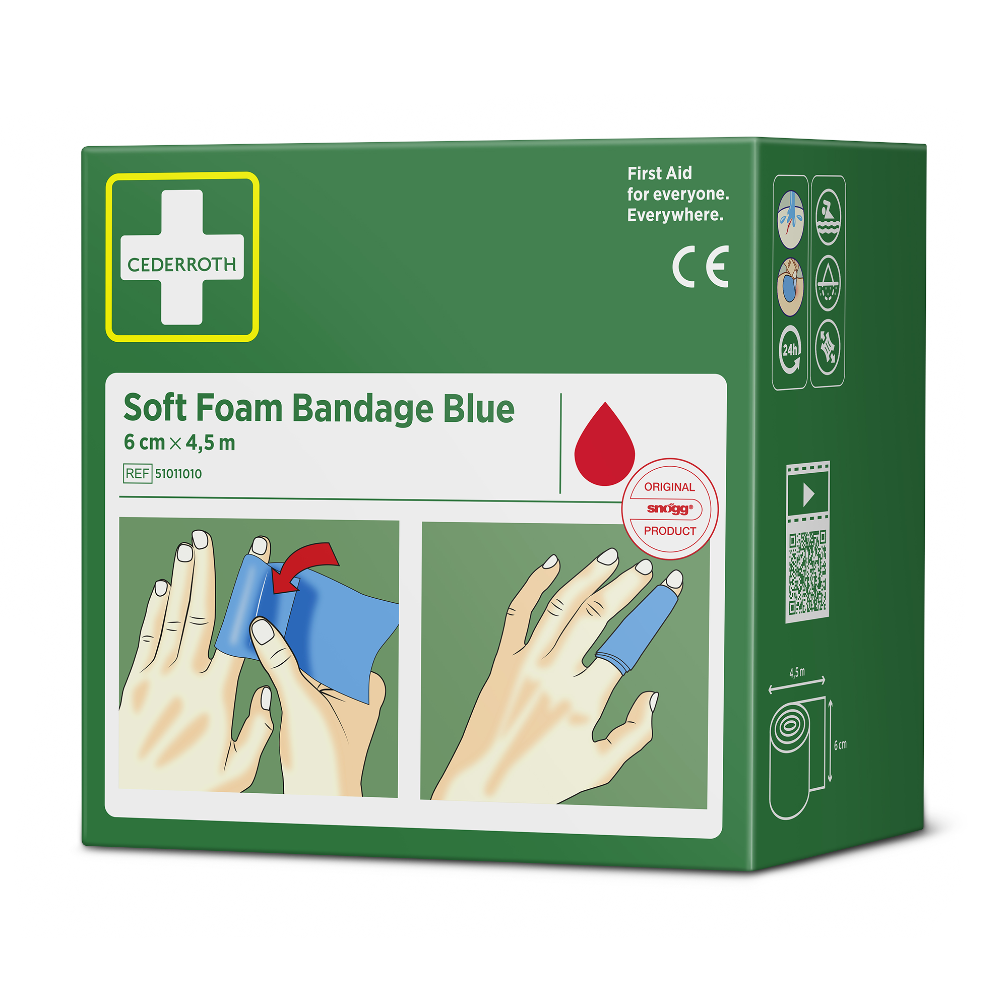 Showing image 3 of 4 product Food Handling Soft Foam Bandage Blue