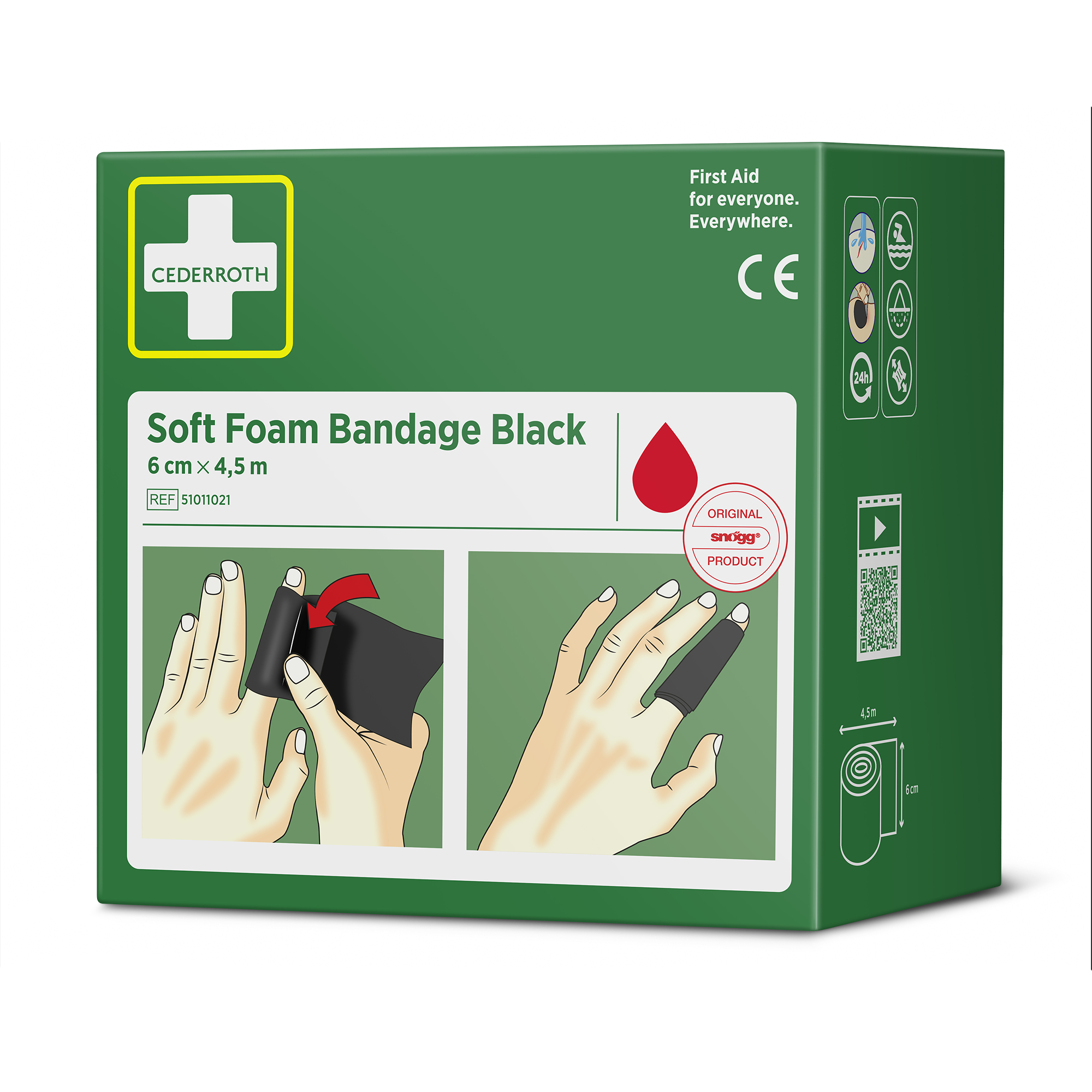 Showing image 3 of 4 product Dirty Soft Foam Bandage Black