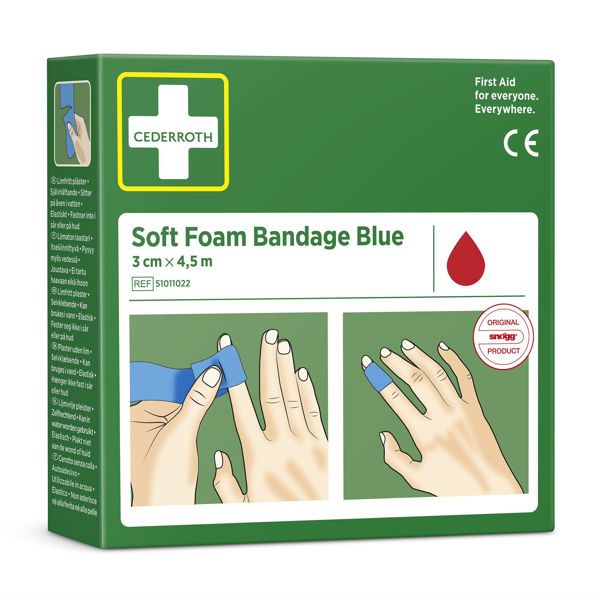 Visar bild 2 av 4 produkt Food Handling Soft Foam Bandage Blue