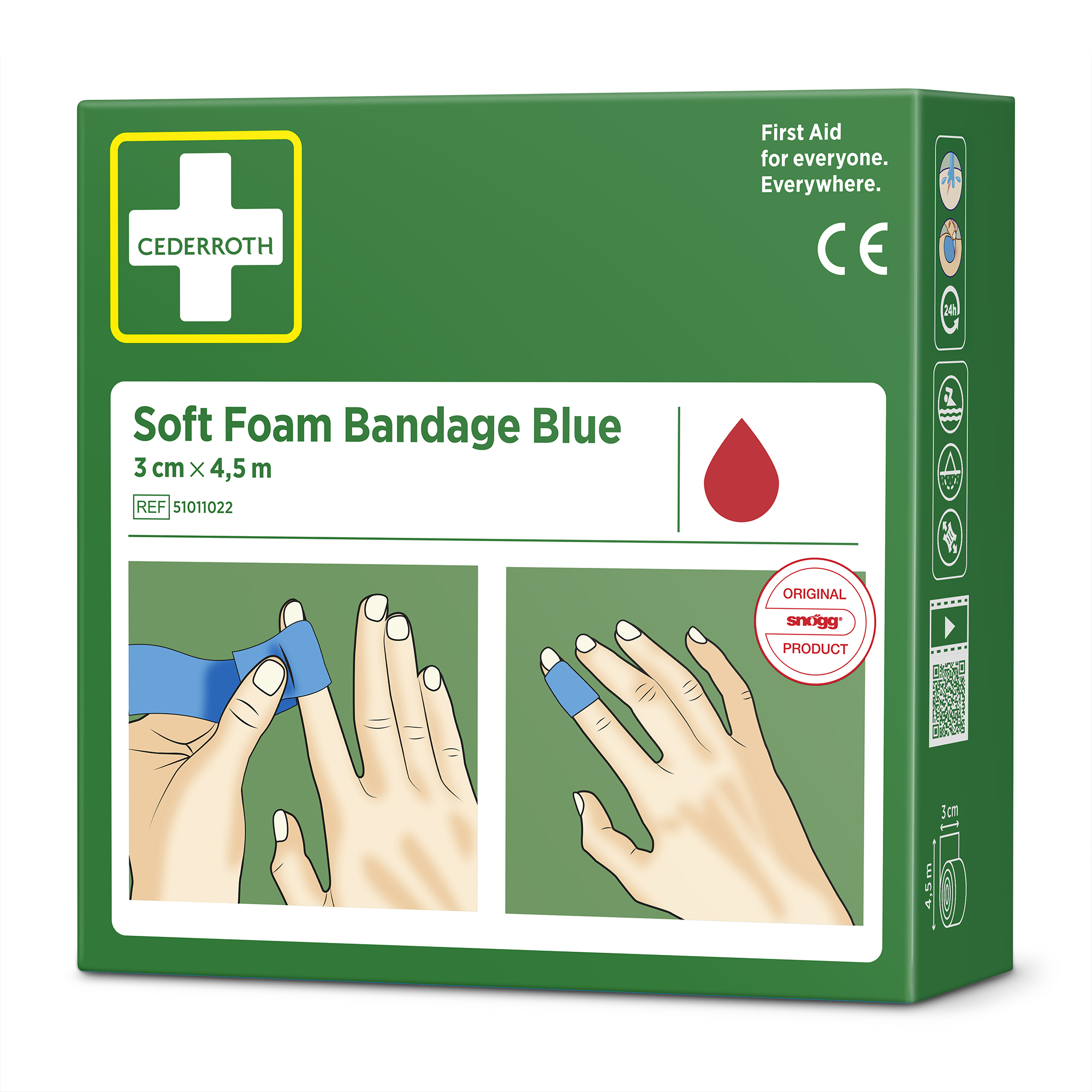 Visar bild 3 av 4 produkt Food Handling Soft Foam Bandage Blue