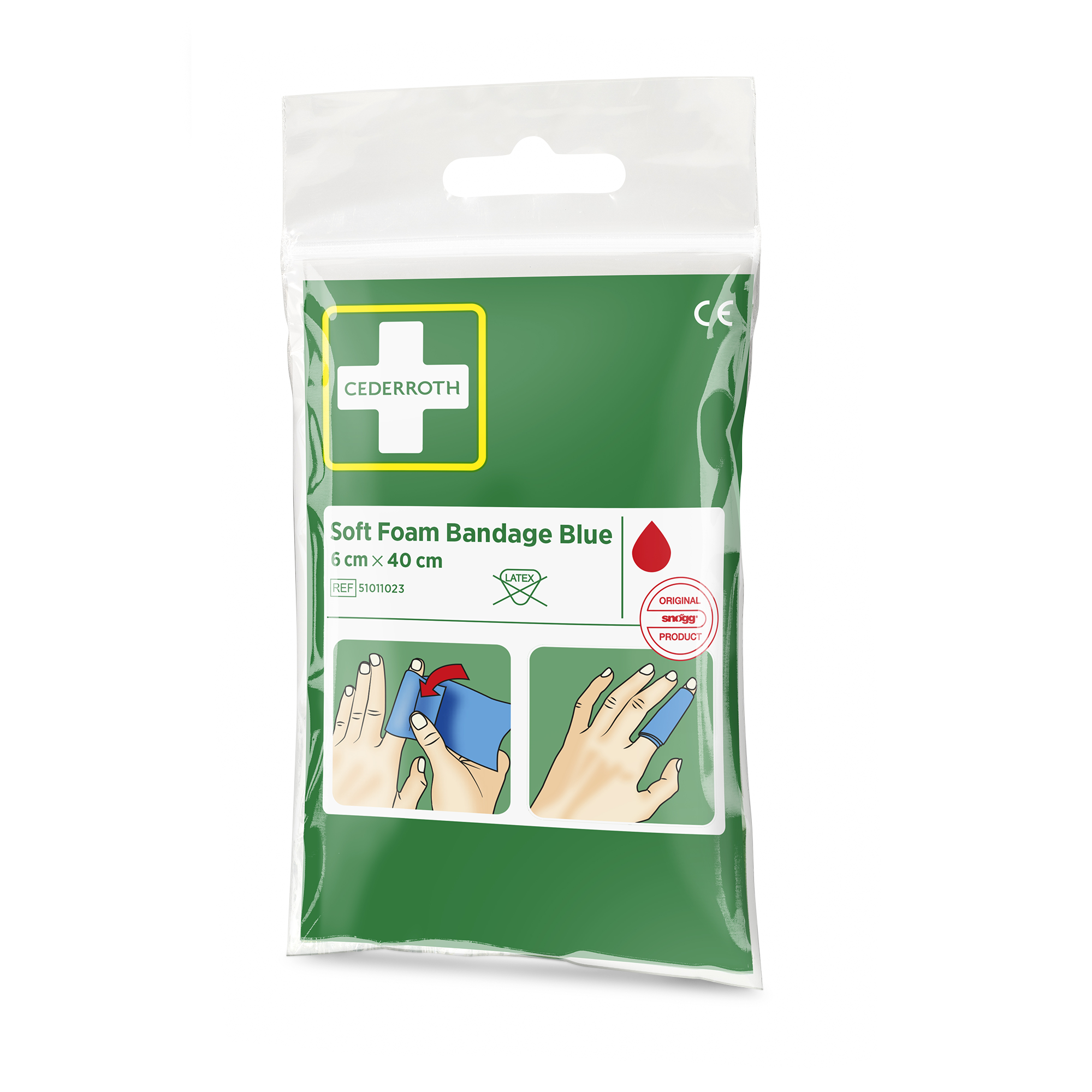 Showing image 3 of 3 product Food Handling Soft Foam Pocket Bandage Blue