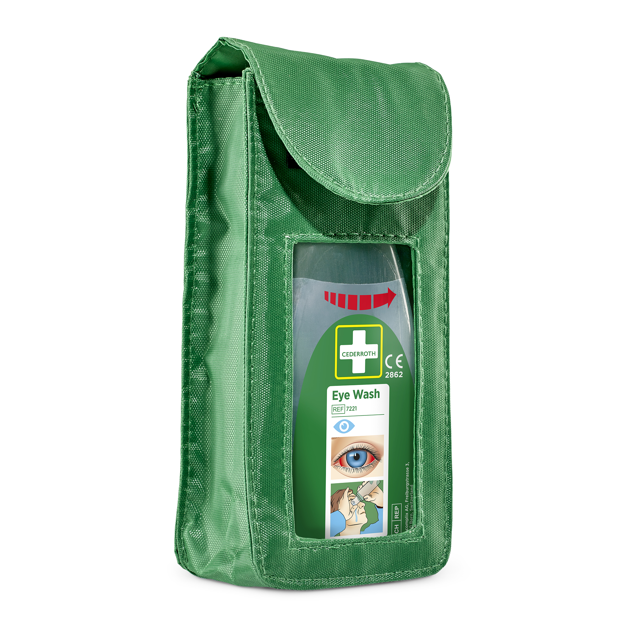 Showing image 2 of 3 product Holster for Eye Wash Pocket Model Green