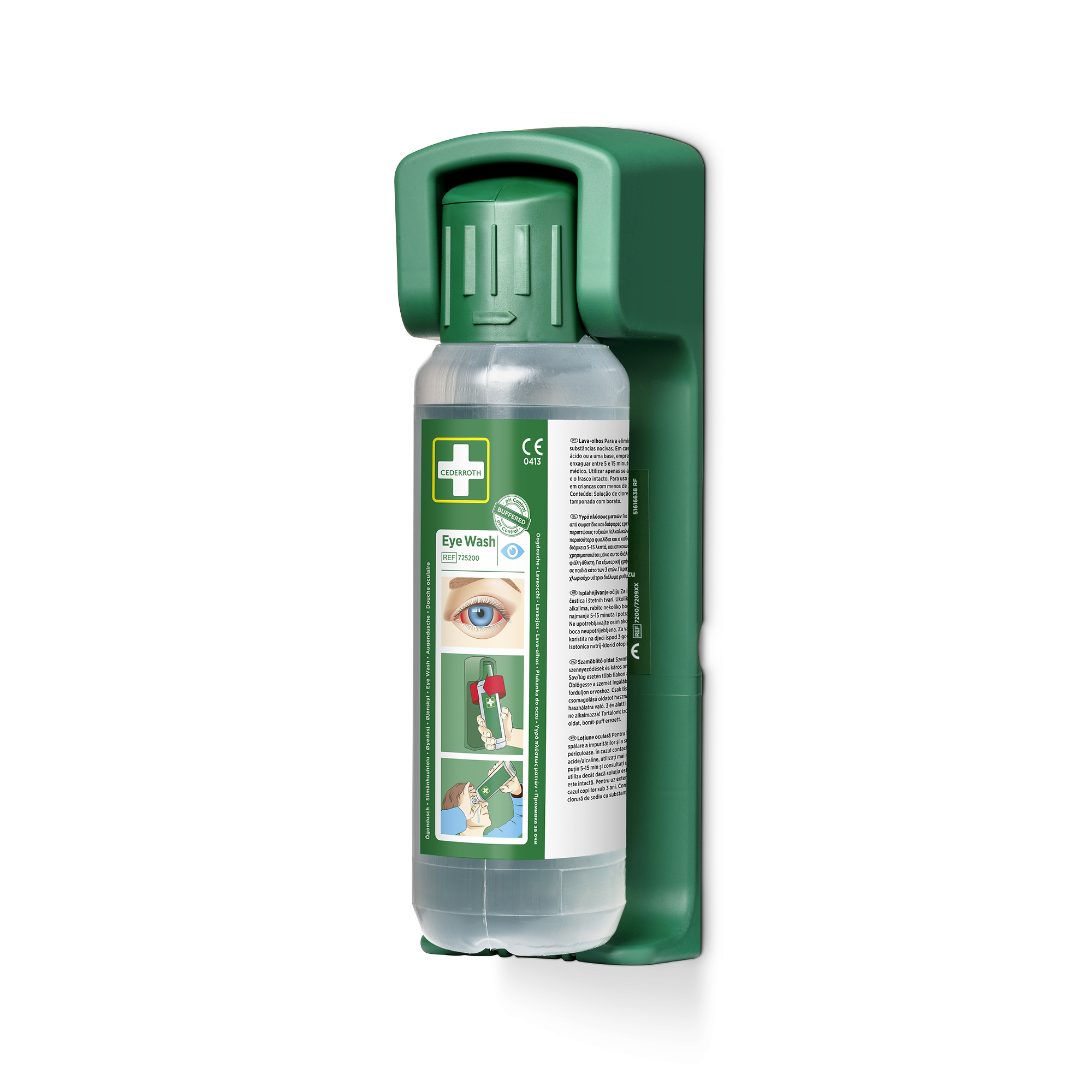 Showing image 6 of 7 product Wall Bracket for 1 Eye Wash Green