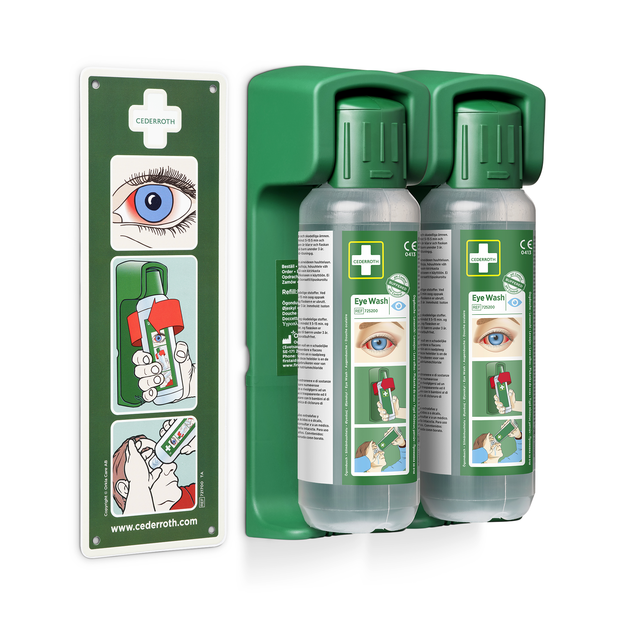 Showing image 7 of 7 product Wall Bracket for 1 Eye Wash Green