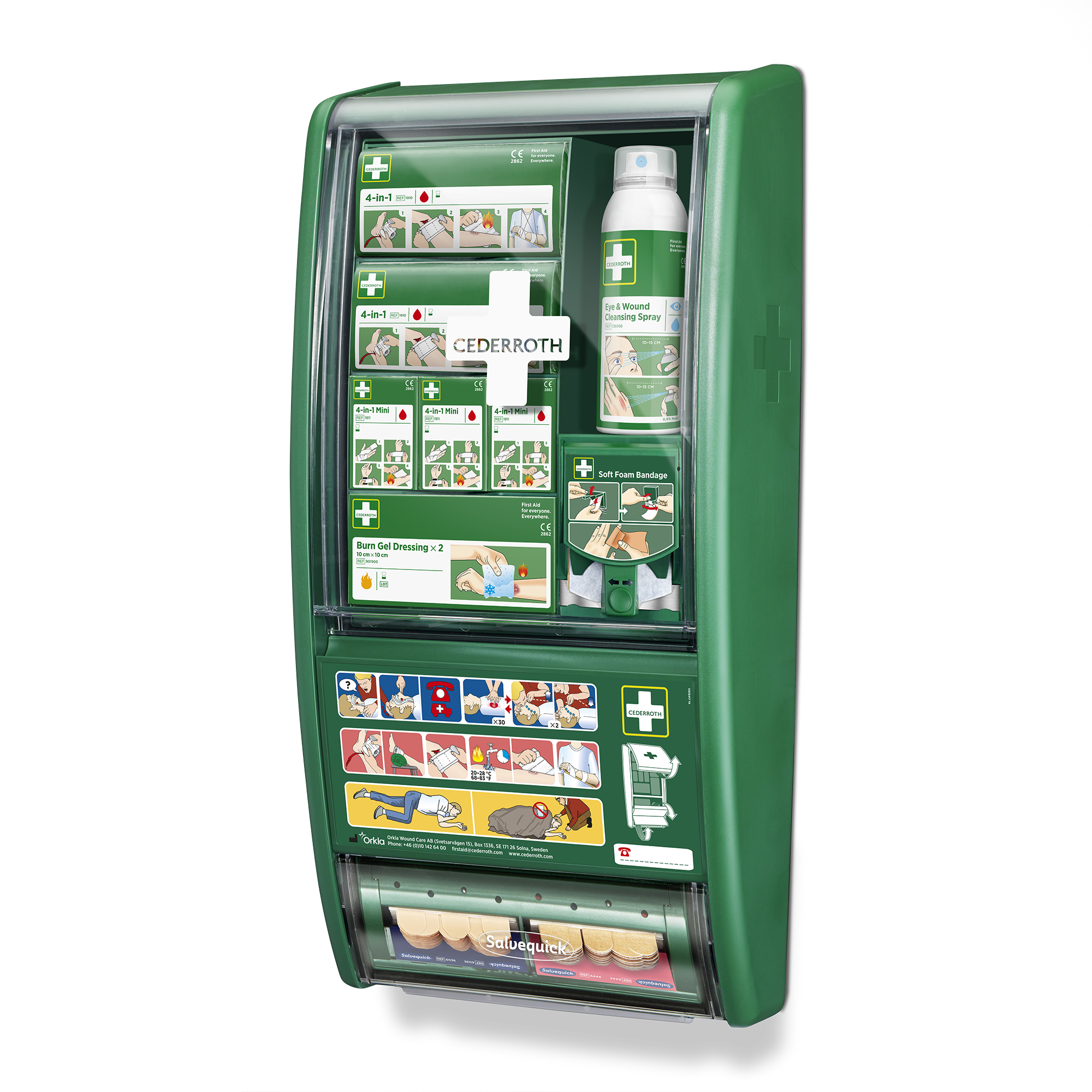 Showing image 6 of 7 product Soft Foam incl Dispenser First Aid Station Green