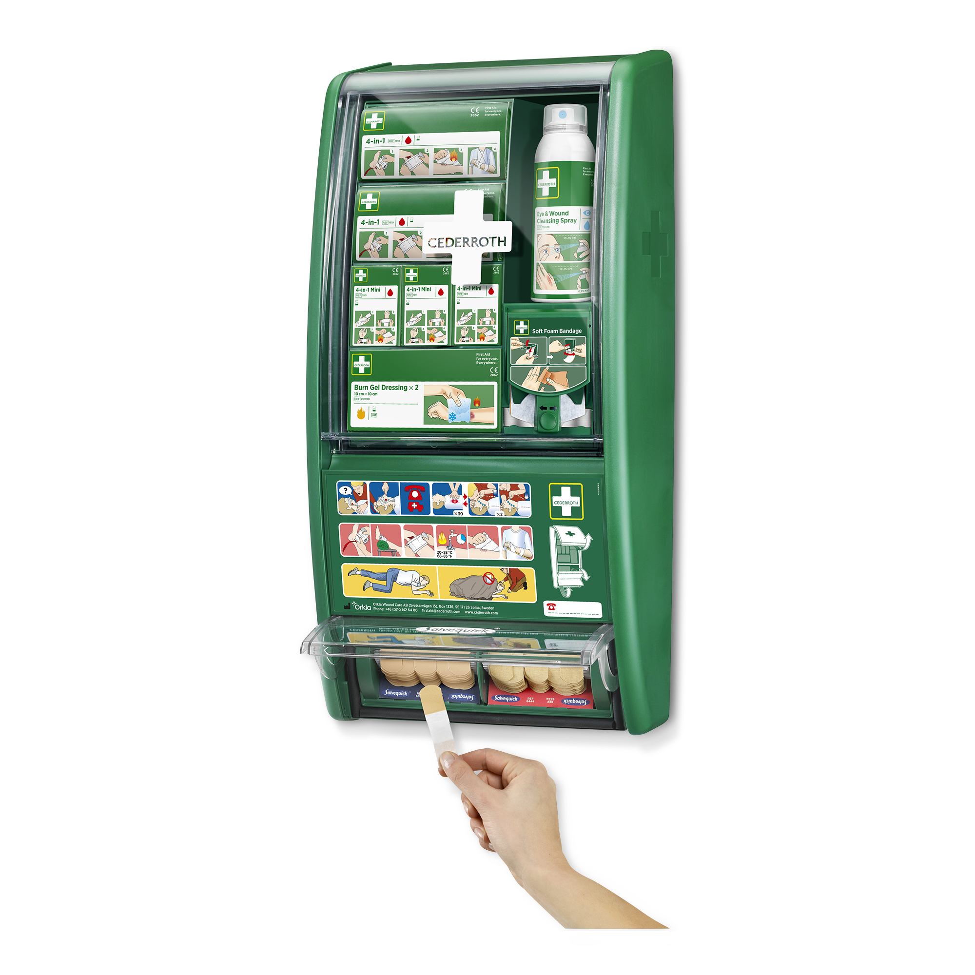 Showing image 7 of 7 product Soft Foam incl Dispenser First Aid Station Green