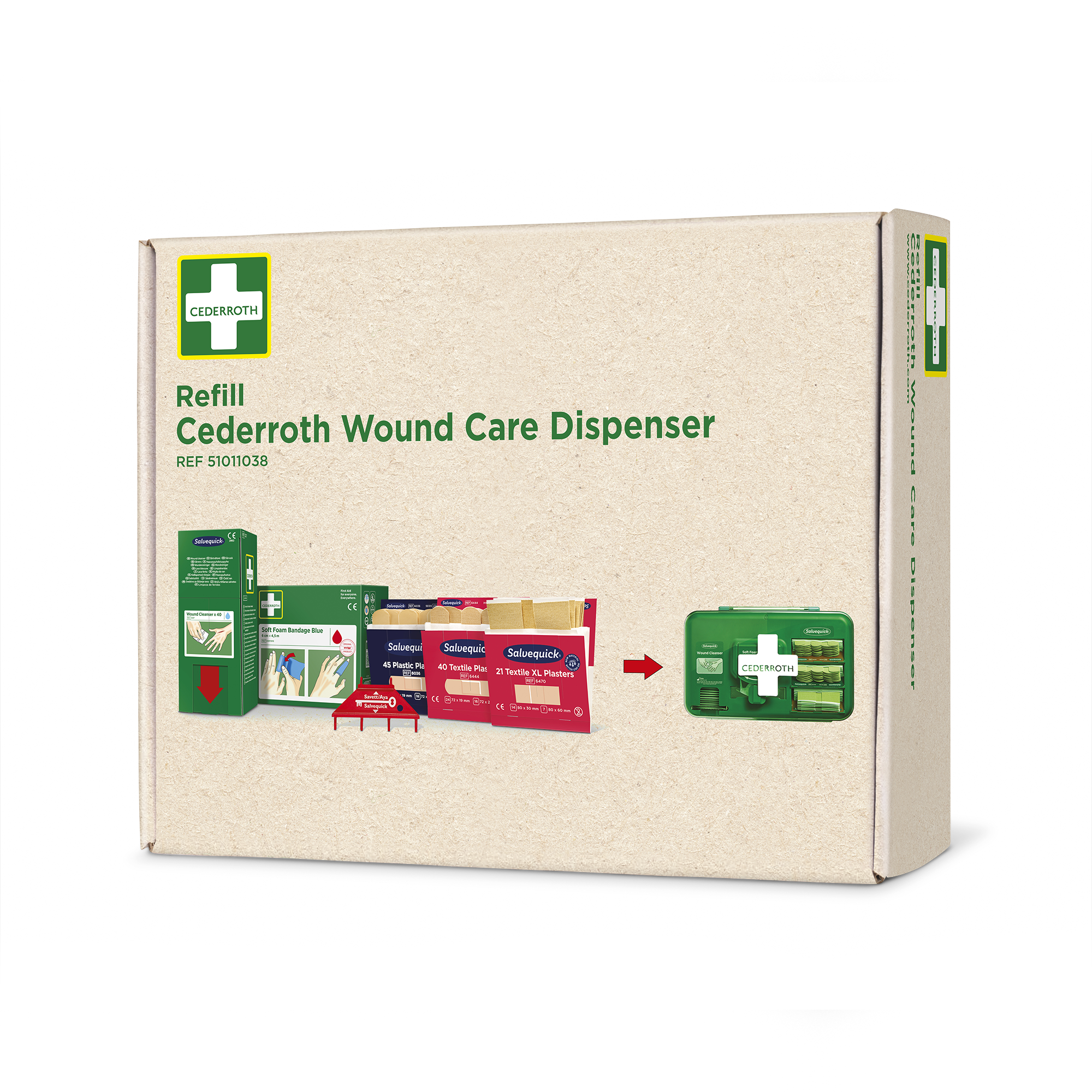 Showing image 3 of 4 product Complete Wound Care Dispenser Refill Green